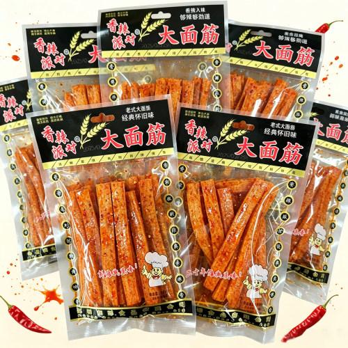 香辣派对大面筋102g辣条怀旧零食儿时经典网红休闲小吃解馋香辣条