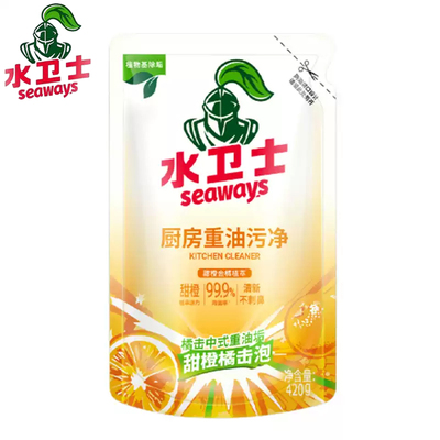 水卫士厨房重油污净甜橙420克