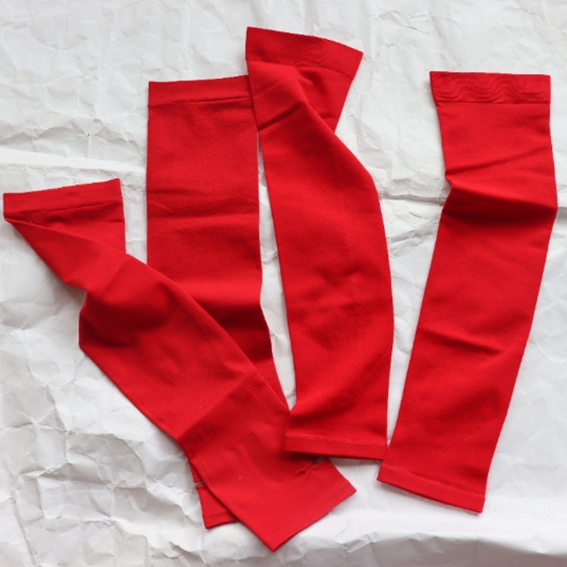 2023夏季新款户外防晒袖套红色护手臂袖套舒适防紫外线男女冰凉袖