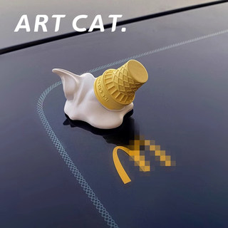 ART CAT 掉落的冰淇淋可爱车载摆件托车汽车外装饰立体贴纸小配饰