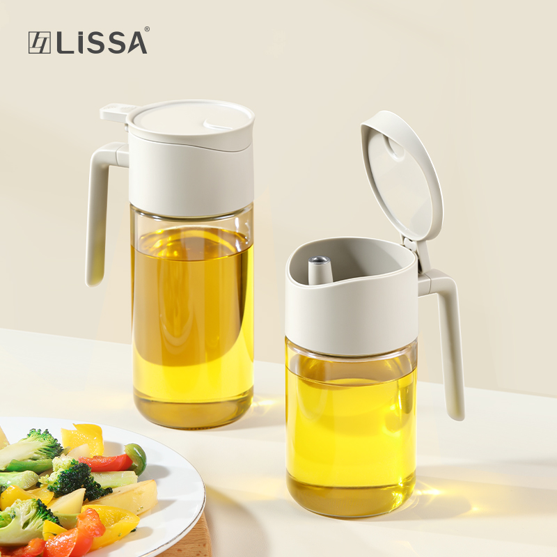 LISSA油壶家用厨房不挂油玻璃油瓶2025新款食品级油罐酱油分装瓶