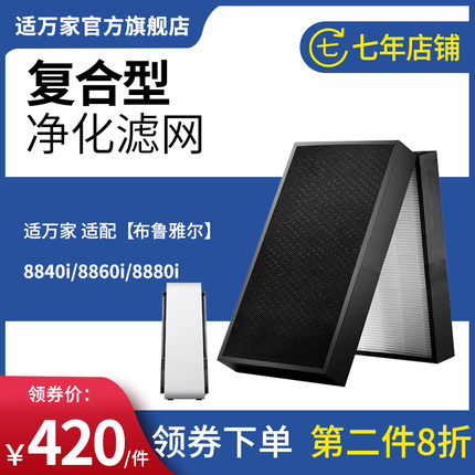 适万家适配Blueair布鲁雅尔8840i/8860i/8880i空气净化机器过滤网