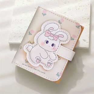 小清新钱包女款轻薄小巧短款三折学生钱夹新款可爱兔子卡包一体