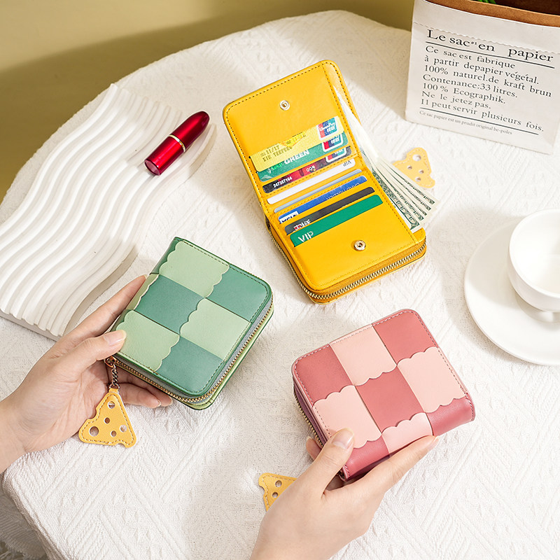 女士小钱包短款2024新款简约迷你皮夹卡包薄款折叠钱夹驾驶证件套,箱包皮具/热销女包/男包,钱包,淘宝优惠券,粉丝福利购,淘宝优惠卷