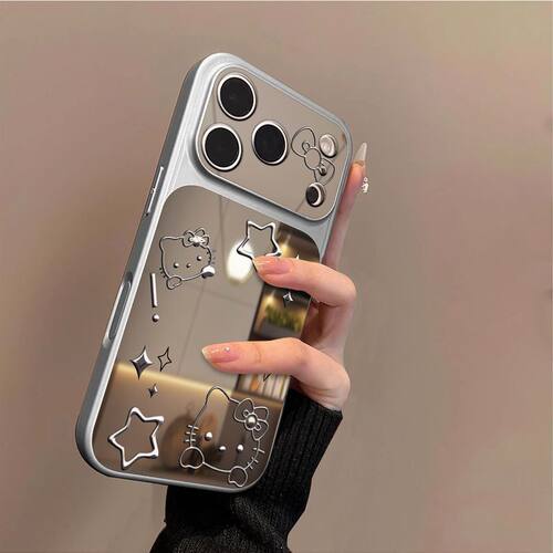 适用苹果17promax手机壳iPhone16pro新款16plus镜面15大视窗套硅