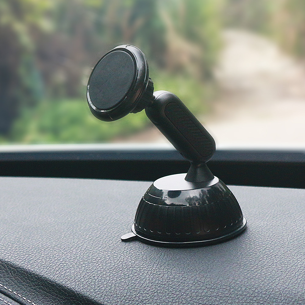 手机车载支架2022新款磁铁360度旋转黑汽车前档玻璃仪表台导航架