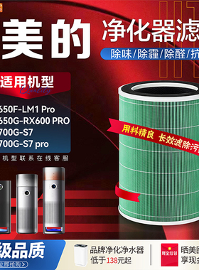 适配美的空气净化器KJ650F-LM1 Pro/RX600 PRO滤网KJ700G-S7滤芯