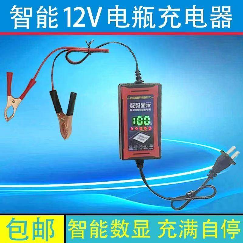 充电器新踏板干水125电池全自动电瓶摩托车冲12V智能通用型充电器