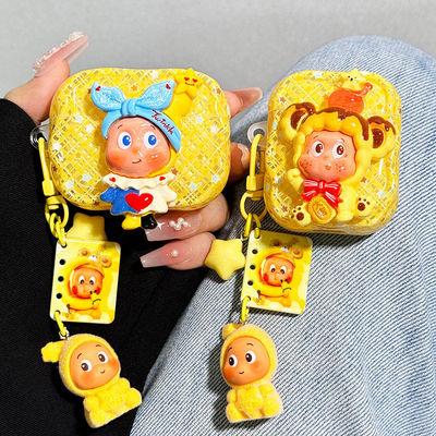 适用苹果新款耳机壳保护星星人