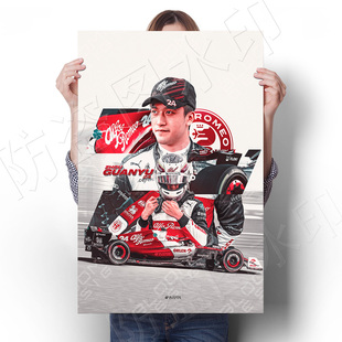 F1一级方程式赛车手周冠宇海报挂画上海站赛道墙贴画寝室装饰壁画