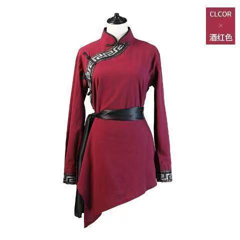 新款蒙古舞蹈演出服男女蒙族现代舞表演服学生艺考练功少数民族服