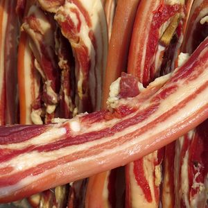 正宗江西农家自制土猪腊肉咸肉日晒风干五花腊肉非烟熏腌肉