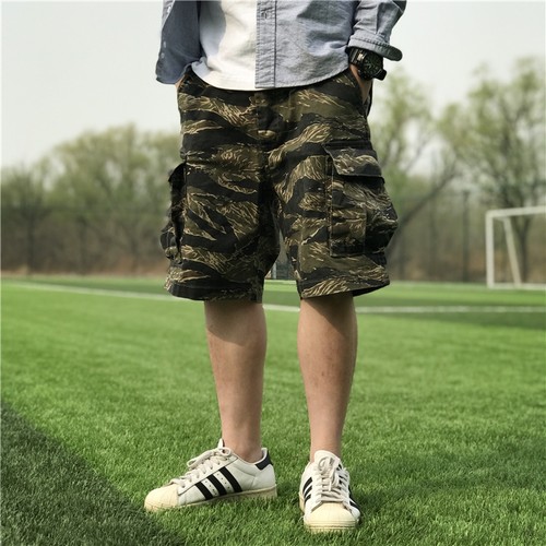 18年新款潮流军事风虎纹工装短裤