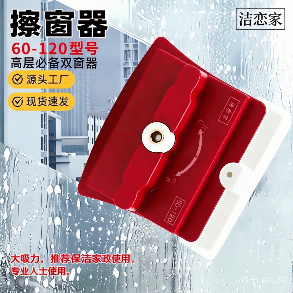 擦玻璃神器加厚家政保洁擦窗器专用清洁工具高楼断桥铝双面刮三层