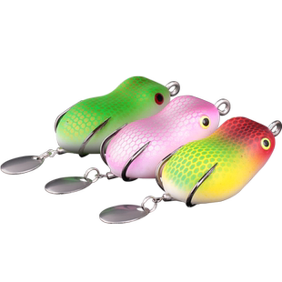 光威迷你小雷蛙仿生鱼饵青蛙路亚假饵改良带亮片雷强打黑乌鳢