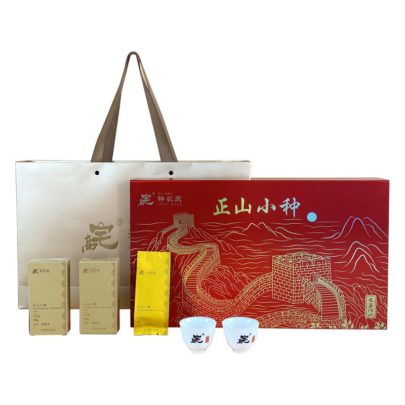 高宅神农氏茶叶大好河山正山小种武夷红茶茶叶礼盒装送礼