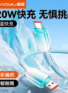标域120W快充线适用荣耀magic8pro/7GT数据线WIN华为mate80pura70/60手机nova13/12/11typec加长2米充电线100
