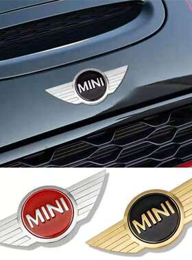适用于迷你车标 金属迷你机盖标志后尾标车贴 MINI 前标后标