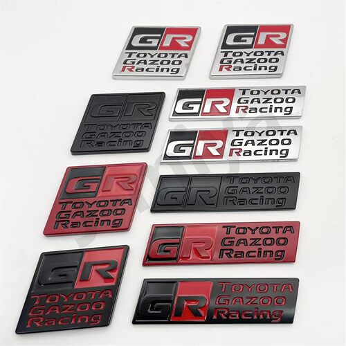 适用丰田GR车贴 Gazoo Racing车标 金属车贴 中网标 卡罗拉
