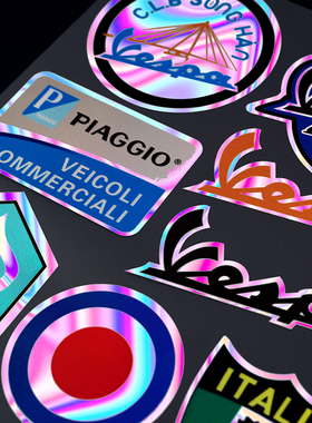 适用于比亚乔PIAGGIO VESPA改装电动摩托车反光贴花车身贴 GTS300