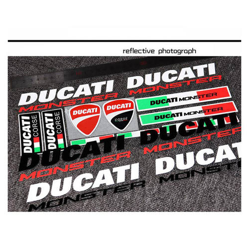 适用杜卡迪DUCATI怪兽MONSTER795 796 821车身油箱反光防水贴花