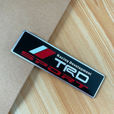 适用丰田TRD SPORT车贴TOYOTA改装金属贴标 装饰尾标铝标铭牌侧标