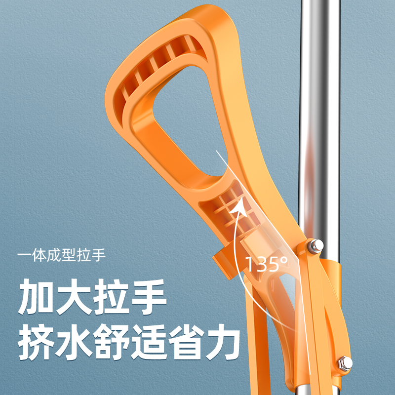 海绵拖把头免手洗挤水家用拖地神器胶棉吸水一拖净地拖布懒人大号
