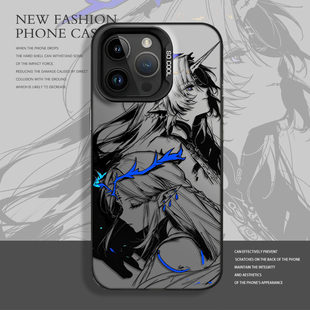 鸣潮卡提希娅手机壳适用苹果17线条动漫iphone16promax华为pura80pro二次元 mate70小米17红米15iqoo14一加13