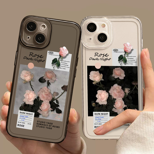 标签玫瑰花手机壳复古小众保护套