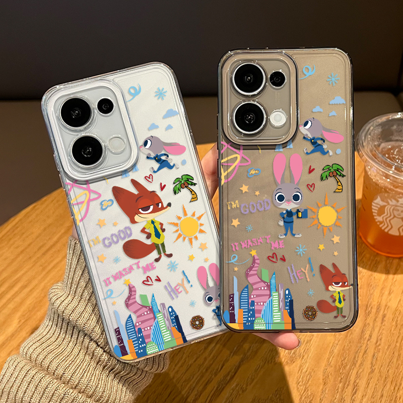 涂鸦尼克朱迪手机壳适用oppo系列