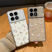 满屏涂鸦小马手机壳适用红米k90promax本命年k80新年k70至尊版 k60过年k50透明k40s情侣redmi新款 外壳马年防摔