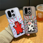 好运奶牛小马手机壳适用一加15透明1 ace6新年13T情侣5pro马年12搞怪3趣味11新款 2创意oppo外壳oneplus防摔女