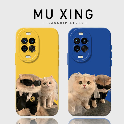 结婚猫咪手机壳适用华为系列