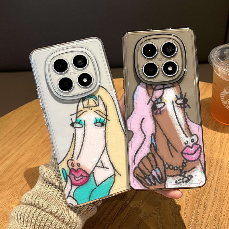 美艳小马手机壳适用红米note15pro透明14新年13过年turbo4马年12趣味11tpro新款3情侣10本命年9外壳redmi十+