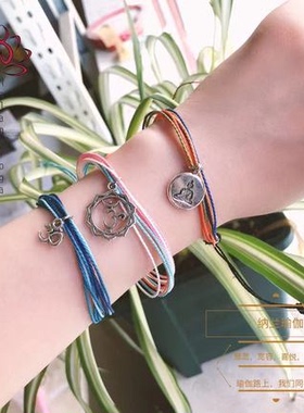 【OM】瑜伽字符手绳手链脚链 INS简约 yoga网红手绳脚绳不生锈