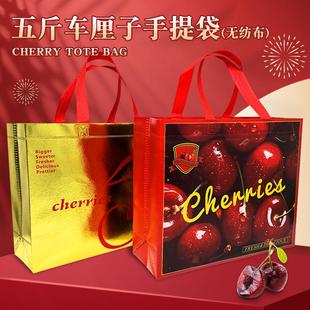 通用3斤5斤装车厘子手提袋樱桃无纺布礼品袋外袋包装盒外卖拎纸袋