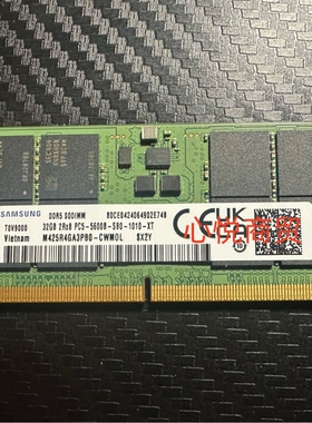 三星M425R4GA3PB0-CWM 32G 2RX8 PC5-5600B DDR5 5600 笔记本内存