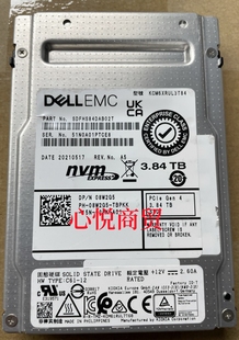 服务器 SSD混合固态硬盘 3.84T DELL戴尔 08W2G5 NVMe 2.5 EMC