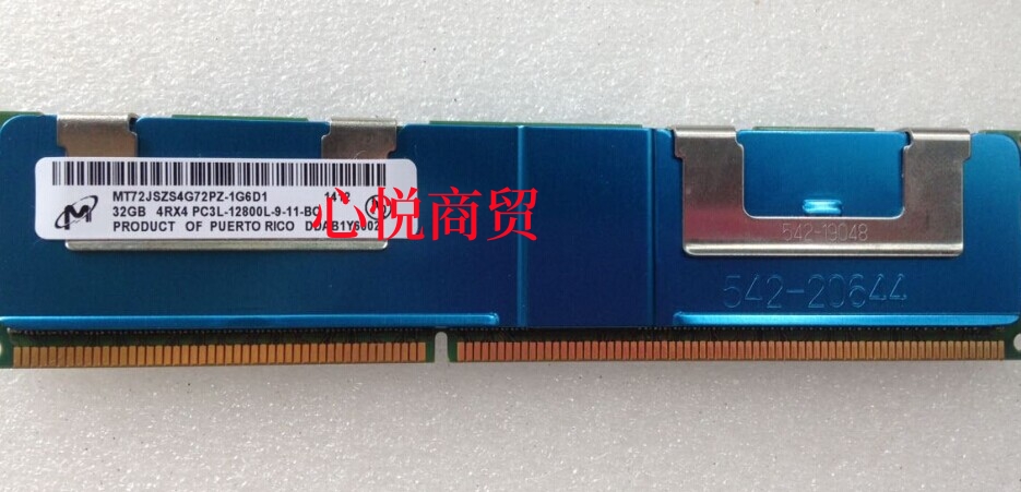 MT/镁光32G 4R×4 PC3L-12800L 服务器内存条 DDR3 1600 ECC REG