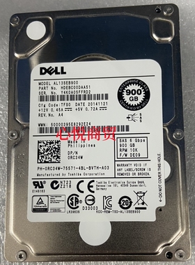 DELL/戴尔 AL13SEB900 0RC34W 900G 10K 2.5 SAS 6gb 服务器硬盘