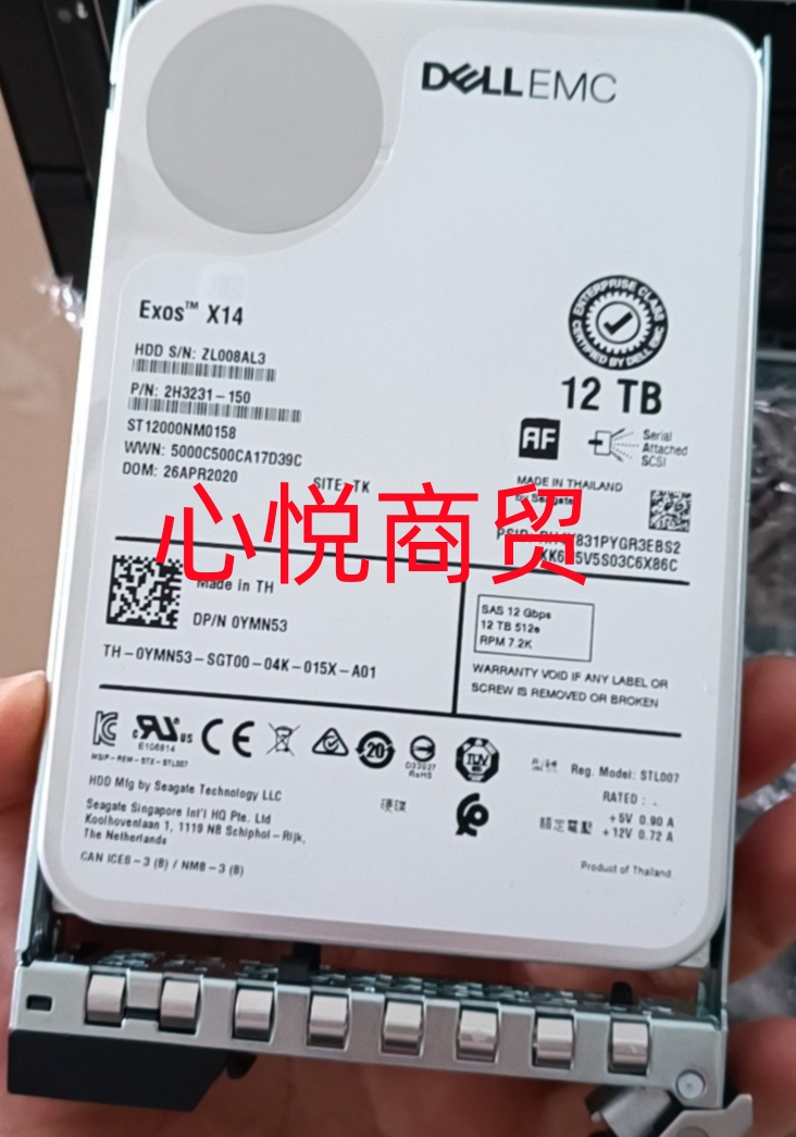 戴尔服务器硬盘12T3.5SAS12gb