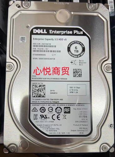 戴尔康贝存储硬盘6T3.5寸SAS