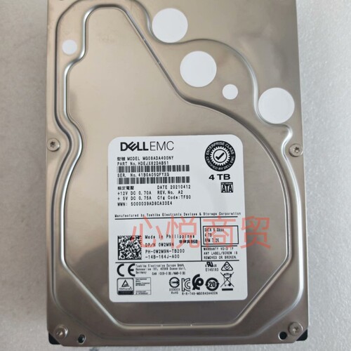 DELL戴尔 0W2M9N MG08ADA400NY 4T 3.5寸 7.2K SATA 服务器硬盘