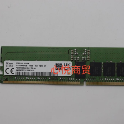SK海力士HMCG88MEBRA115N 32G 2RX8 DDR5 4800 ECC REG服务器内存