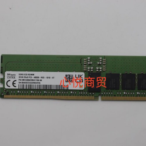 SK海力士HMCG88MEBRA115N 32G 2RX8 DDR5 4800 ECC REG服务器内存