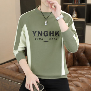 卫衣秋冬季 打底衫 新款 百搭青年套头加绒长袖 体恤 圆领休闲时尚 男士