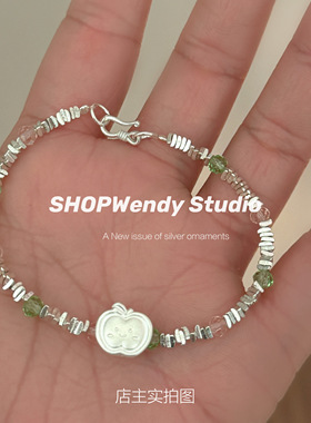 原创小苹果S925纯银春日手链