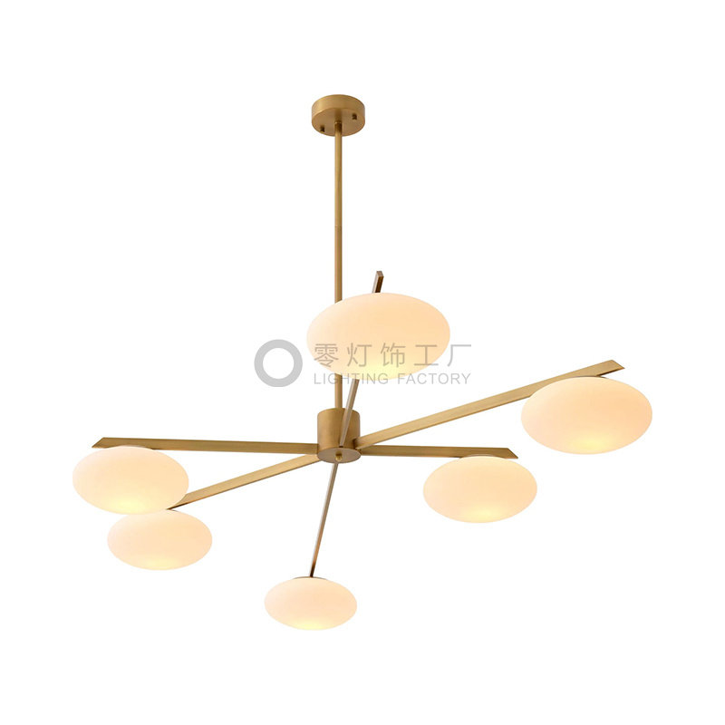 办公室现代椭圆吊灯玻璃个性