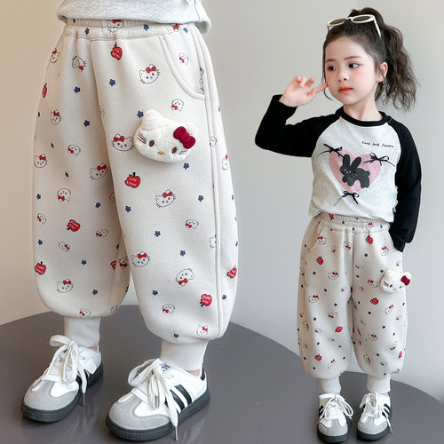 春秋女童KT猫咪束脚长裤