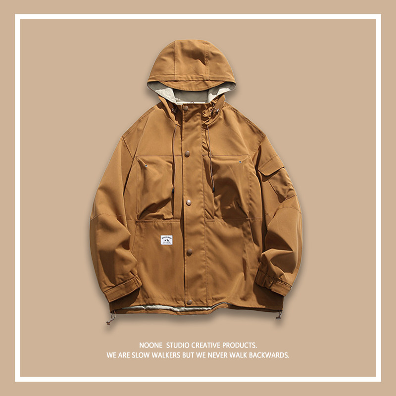 禁止通行 | noone | 小众设计感 复古撞色连帽工装 | 男女夹克